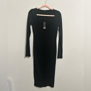 🆕 MONROW LIGHTWEIGHT SWEATER DRESS IN BLACK